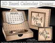 3D Everlasting Easel Calendar Drawer Gift Set - Copper Metallic