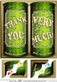8 x 8 Thank You Beer Cans Scalloped corner Topper