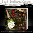 8 x 8 To My Husband On Our Anniversary Champers Chocs & Roses Scalloped Corner Kit
