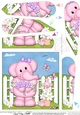 Lola Elephant has lots of Flowers Fan Pyramage Topper