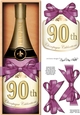 Large DL 90th Champers in a Box Quick Card 3D Decoupage