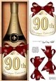 Large DL 90th Champers in a Box Quick Card 3D Decoupage