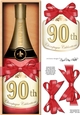 Large DL 90th Champers in a Box Quick Card 3D Decoupage