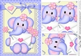 A5 Lola Elephant has a Love Letter & Flowers Pyramage Topper