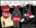 3D On the Shelf Card Kit - Valentine Heart Love & Romance Little Scottie Dog Hamish
