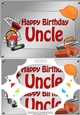 A5 Happy Birthday UNCLE Handyman Tools Scallop Corners & Pyramage