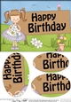 A5 HAPPY BIRTHDAY liz has picked some Flowers Oval Pyramage Topper