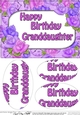 A5 Happy Birthday GRANDDAUGHTER Time for Roses Oval Pyramage Topper