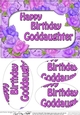A5 Happy Birthday GODDAUGHTER Time for Roses Oval Pyramage Topper