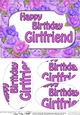 A5 Happy Birthday GIRLFRIEND Time for Roses Oval Pyramage Topper