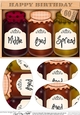 A5 Fun Novelty Middle Aged Spread 60th Birthday Jams & Chutney Oval Pyramage Topper