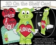3D On the Shelf Card Kit - Valentine Heart Love & Romance Little Dinosaur Denis