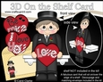 3D On the Shelf Card Kit - Valentine Heart Love & Romance Man Franklyn