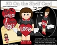 3D On the Shelf Card Kit - Valentine Heart Love & Romance Lady Magda