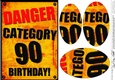 A5 Fun Novelty 90th Birthday Oval Pyramage Topper