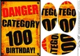 A5 Fun Novelty 100th Birthday Oval Pyramage Topper