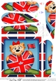 Mia Meerkat is flying the Union Jack Flag Heart Fan Pyramage Topper