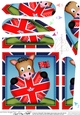 GiGi Horse is flying the Union Jack Flag Heart Fan Pyramage Topper