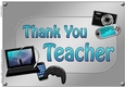 A4 THANK YOU TEACHER Gadgets n Gizmos Card Topper