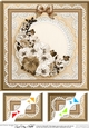 8 x 8 Spring Flowers Scalloped corner Topper