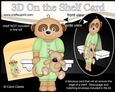 3D On the Shelf Card Kit - Cute Little Baby Meerkat Alexis