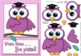 A5 Wise Owl Exam Congrats Felties quick card 3D decoupage