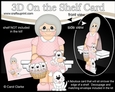 3D On the Shelf Card Kit - Rowena with her dog Joi and cute Puppies