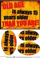 A5 Old Age Fun Novelty Senior Moment Saying Oval Pyramage Topper