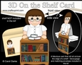 3D On the Shelf Card Kit - Little Book Shop or Librarian Lady Jann