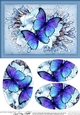 A5 Butterflies & Flowers Oval Pyramage Topper
