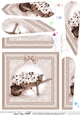Flower Filled Wheelbarrow Quick Card with Fan Pyramage Topper