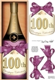 Large DL 100th Birthday Champers in a Box Quick Card & 3D Decoupage