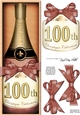 Large DL 100th Birthday Champers in a Box Quick Card & 3D Decoupage