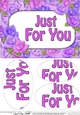 A5 JUST FOR YOU Time for Roses Oval Pyramage Topper