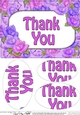 A5 THANK YOU Time for Roses Oval Pyramage Topper