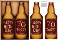 A5 HAPPY 70th BIRTHDAY Beer Gift Set 3D decoupage
