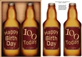 A5 HAPPY 100th BIRTHDAY Beer Gift Set 3D decoupage