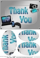 A5 THANK YOU Gadgets n Gizmos Oval Pyramage Topper