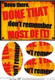 A5 Been There, Done that! Fun Novelty Senior Moment Saying Oval Pyramage Topper