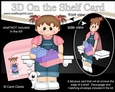 3D On the Shelf Card Kit - Cute Little Toddler Olevia has Building Blocks