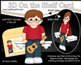 3D On the Shelf Card Kit - Little Ukulele player Jayden