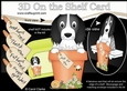 3D On the Shelf Card Kit - Flower Pot Friends Little Springer Spaniel Dog Blue