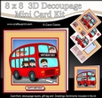 8 x 8 BIRTHDAY BUS Mini Kit with 3d Decoupage