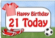 A4 Birthday 21 TODAY Football Card Topper
