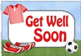A4 GET WELL SOON Football Card Topper