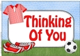 A4 THINKING OF YOU Football Card Topper