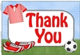 A4 THANK YOU Football Card Topper