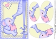 A5 Lil Baby Elephant has a Heart Oval Pyramage Topper