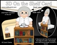 3D On the Shelf Card Kit - Little Book Shop or Librarian Old Lady Avril