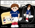 3D On the Shelf Card Kit - Little Footballer Daren plays for Portsmouth